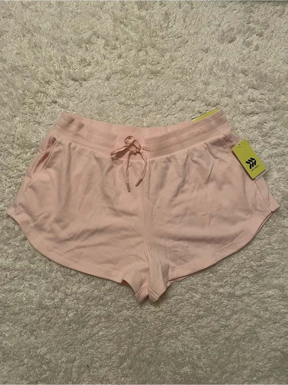 Women’s All in Motion Active Comfort French Terry Shorts size L in Light Pink